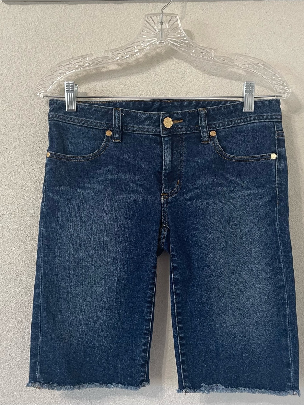 Tory Burch Dark Blue Denim Jean Shorts